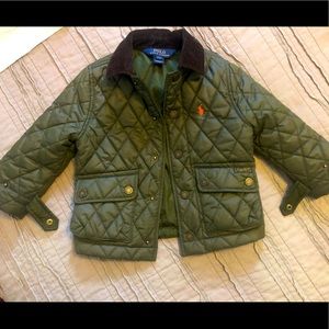 Toddler Boys Green Polo Jacket Size 2/2T